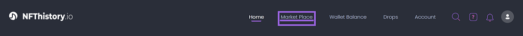 The NFThistory NFT marketplace is easy to navigate.