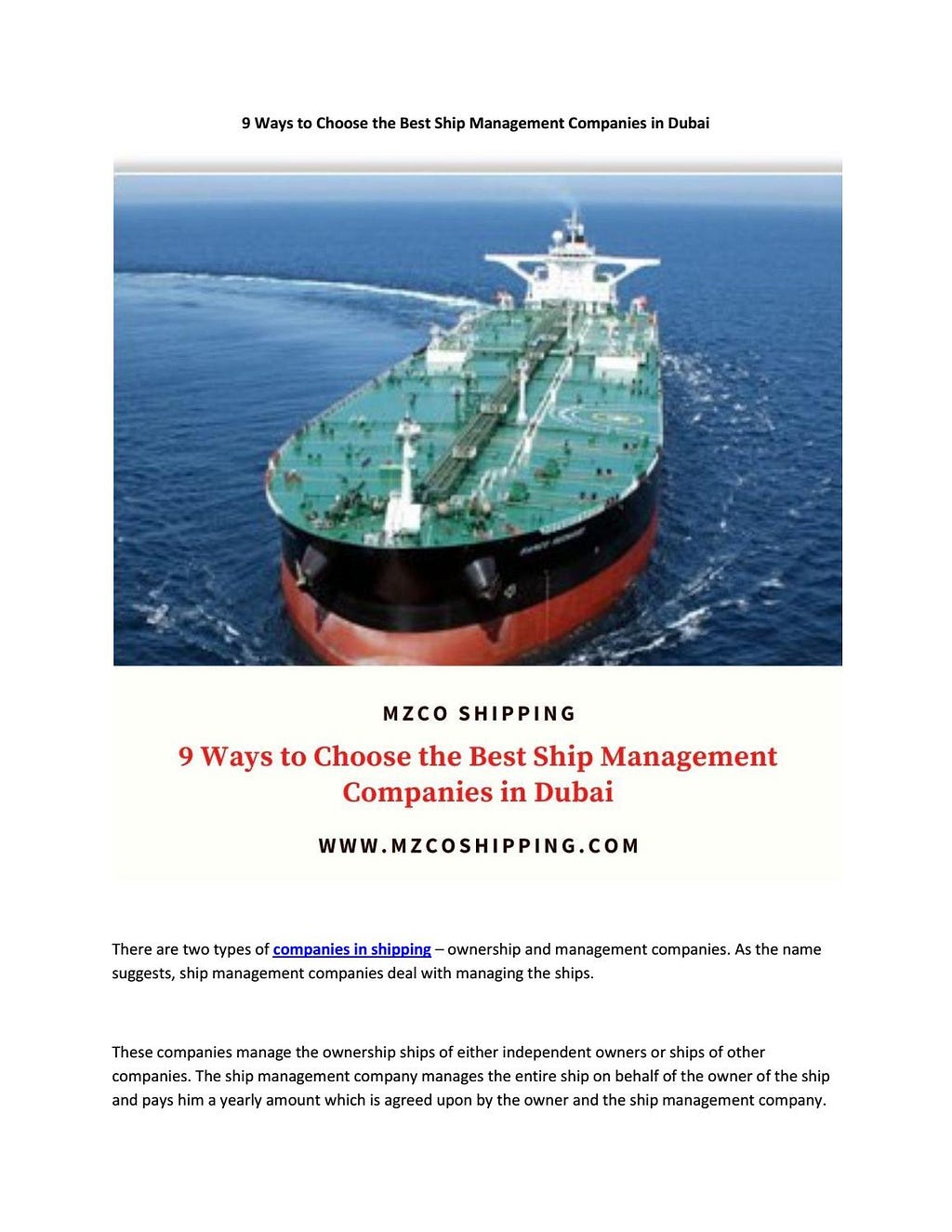 Best Shipping Management Company: Ultimate Guide to Excellence