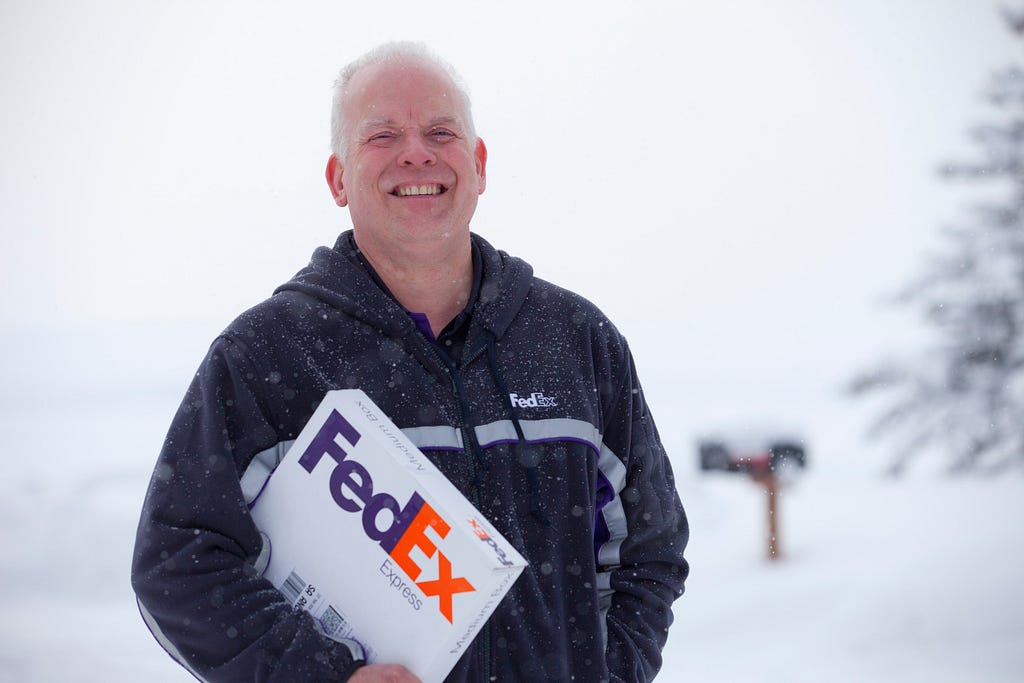 FedEx Express courier Ron Bernier in Anchorage, Alaska