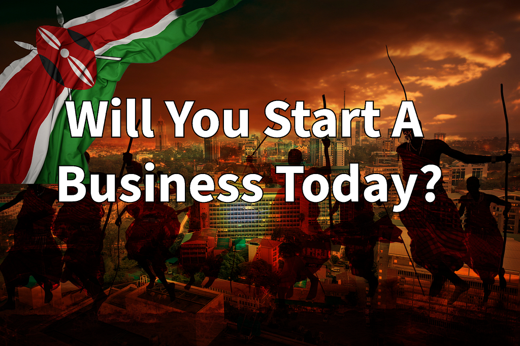 blogpost banner, Kenyan business, Maasai warriors, Nairobi city, dark contrast, photo-manipulation