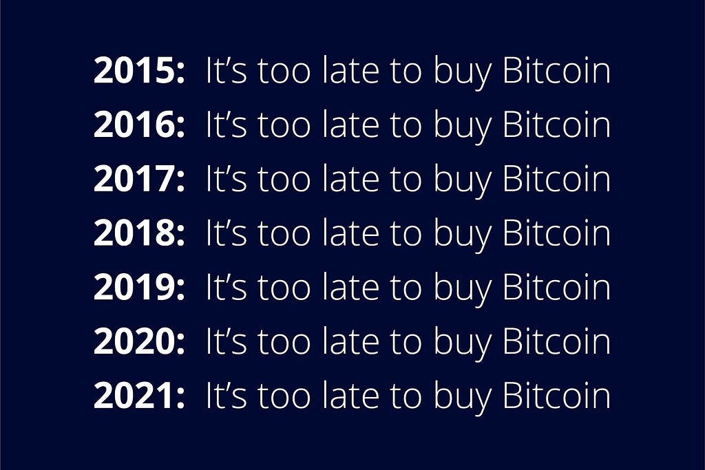 Mem It’s too late to buy Bitcoin.