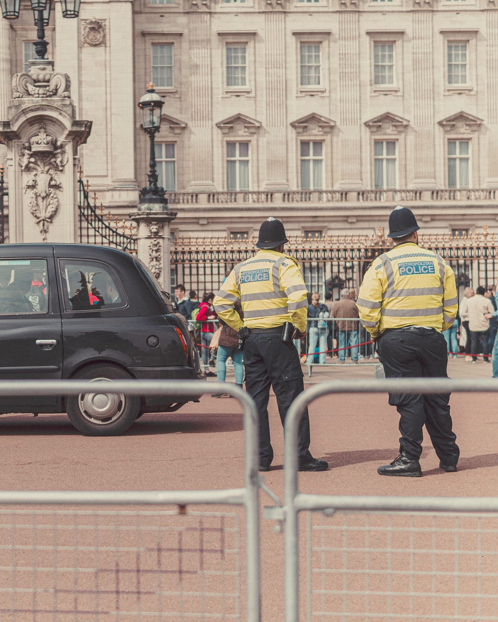 a photo of UK police observing an event in London