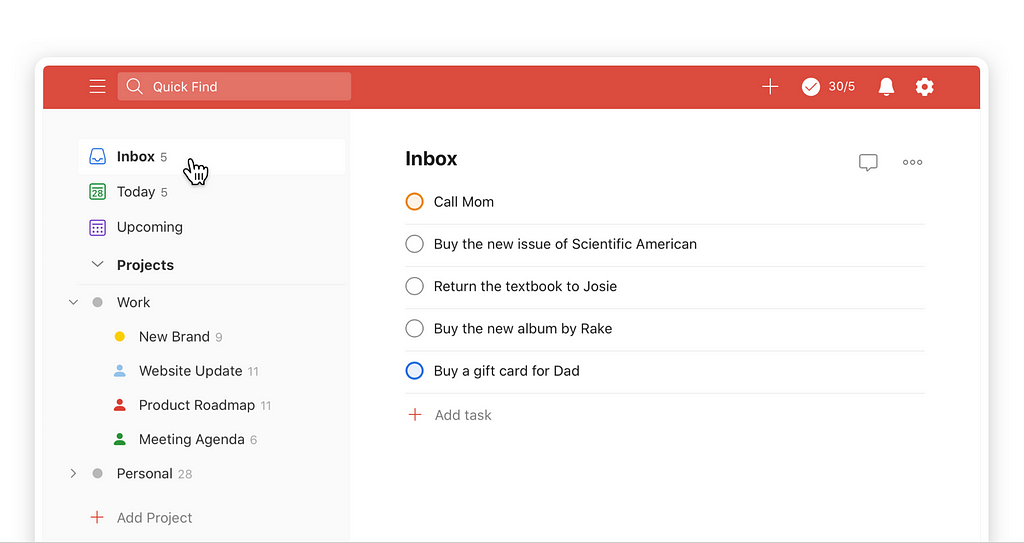 Todoist project planner