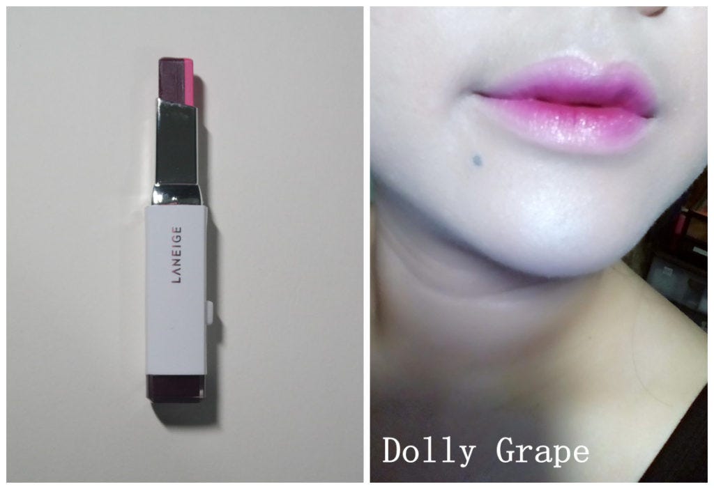 laneige two tone lip bar review - Dolly grape