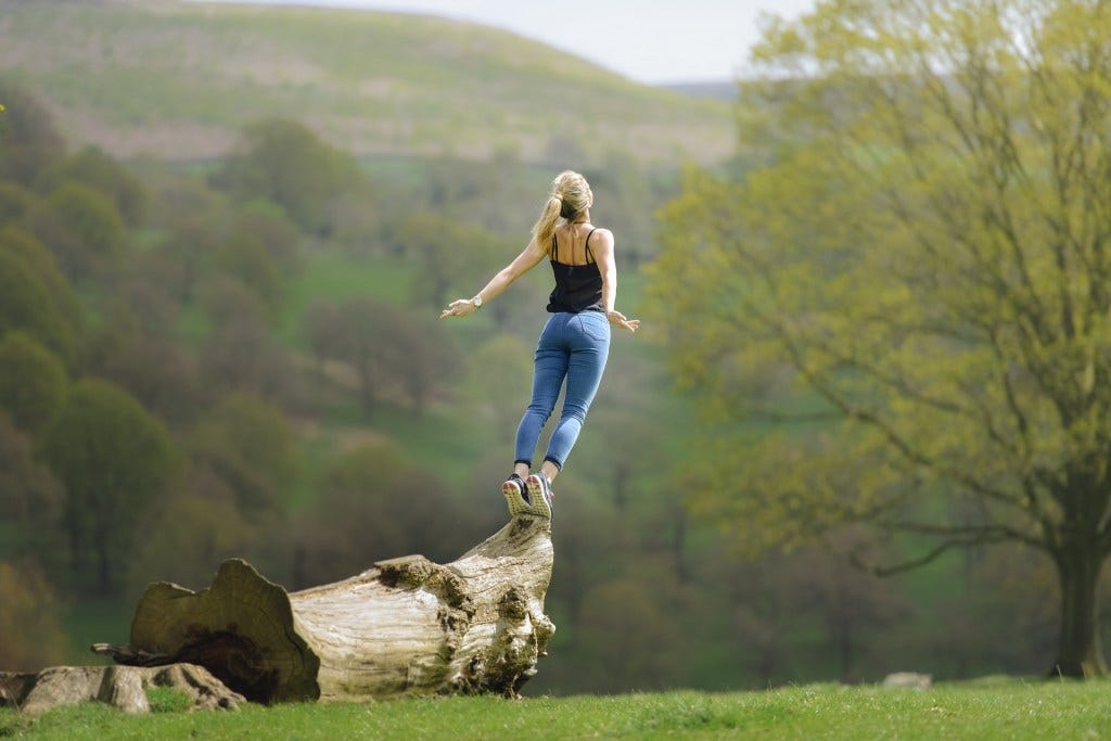 Happy woman in nature