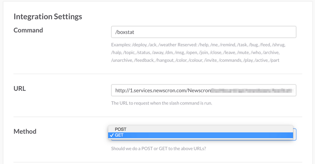 Customise Slack commands