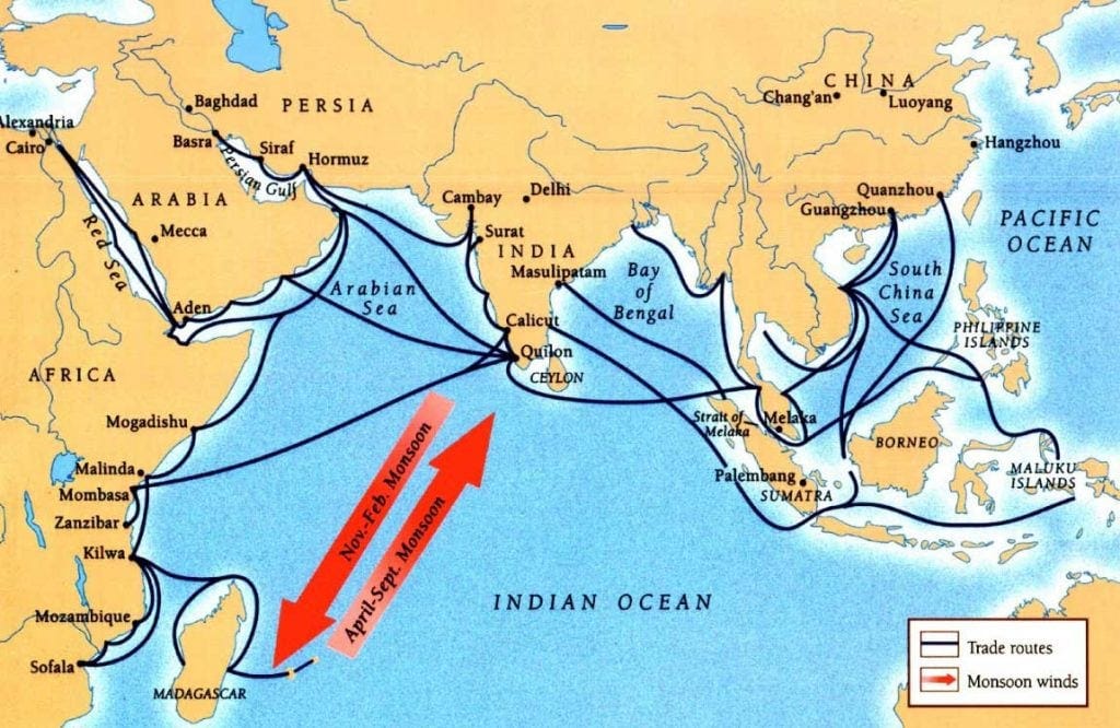 India trade routes - sacred geographies
