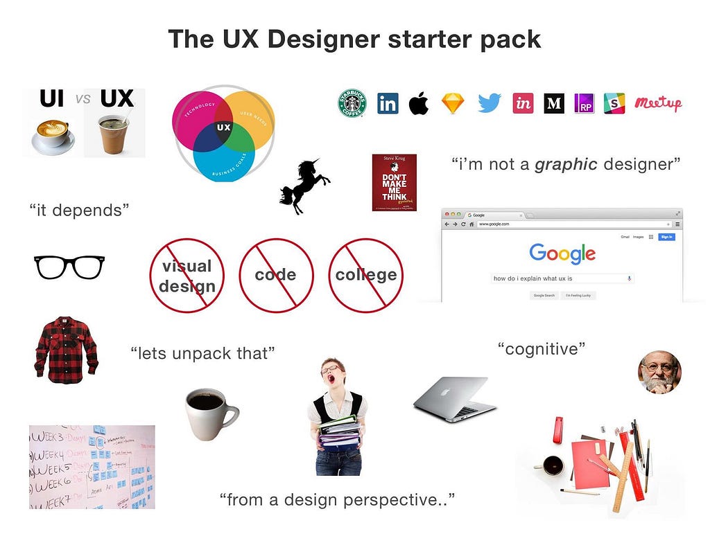 ux design starter pack meme
