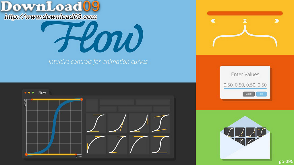 AE script - key frame ease in and out curve adjustment tool Flow v1.5.0 Win Mac