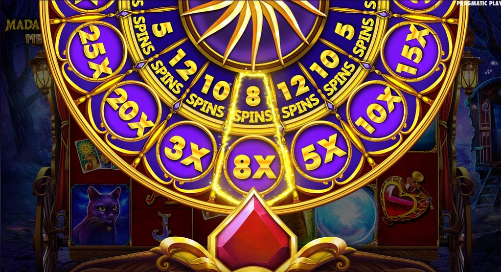 Screenshot of Madame Destiny Megaways Free Spins Feature — Pragmatic Play