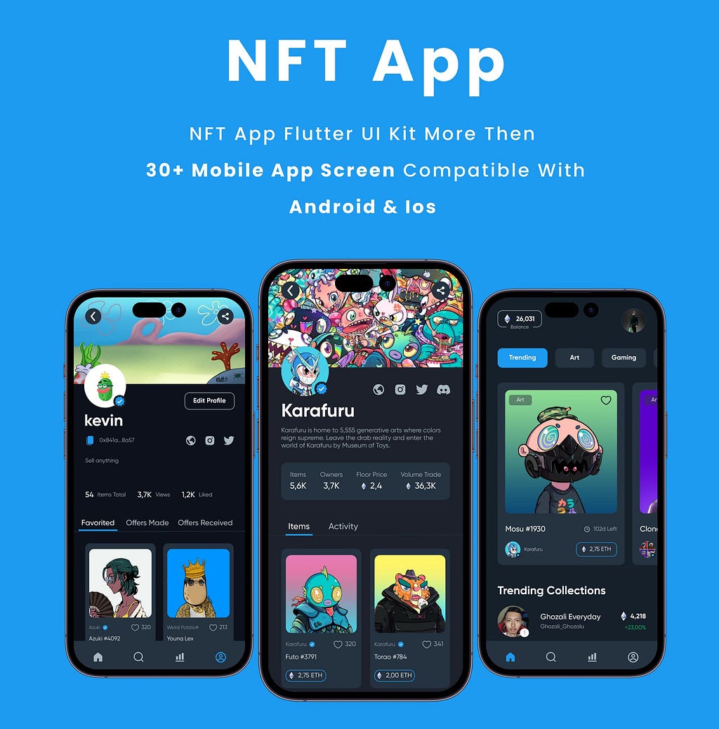 NFT App — Flutter Mobile App Template