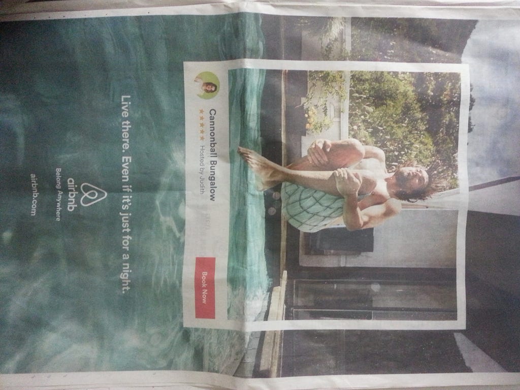 air bnb print ad india