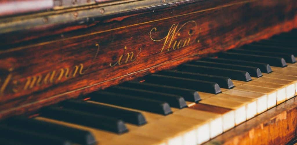 old piano keys