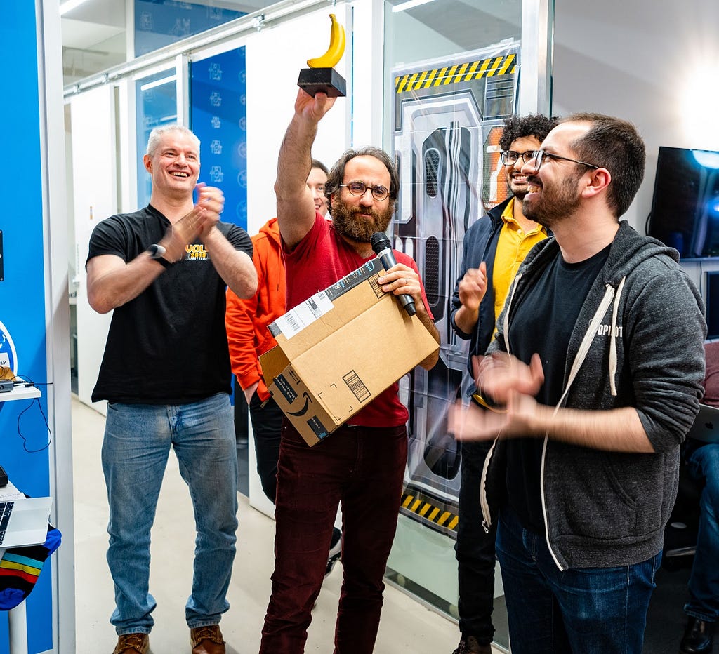 The coveted people’s choice banana trophy was given to a team of engineers