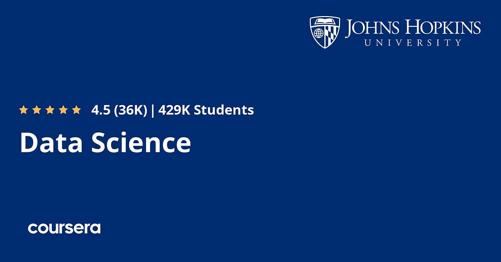 best John hopkins course to learn Data Science on Coursera