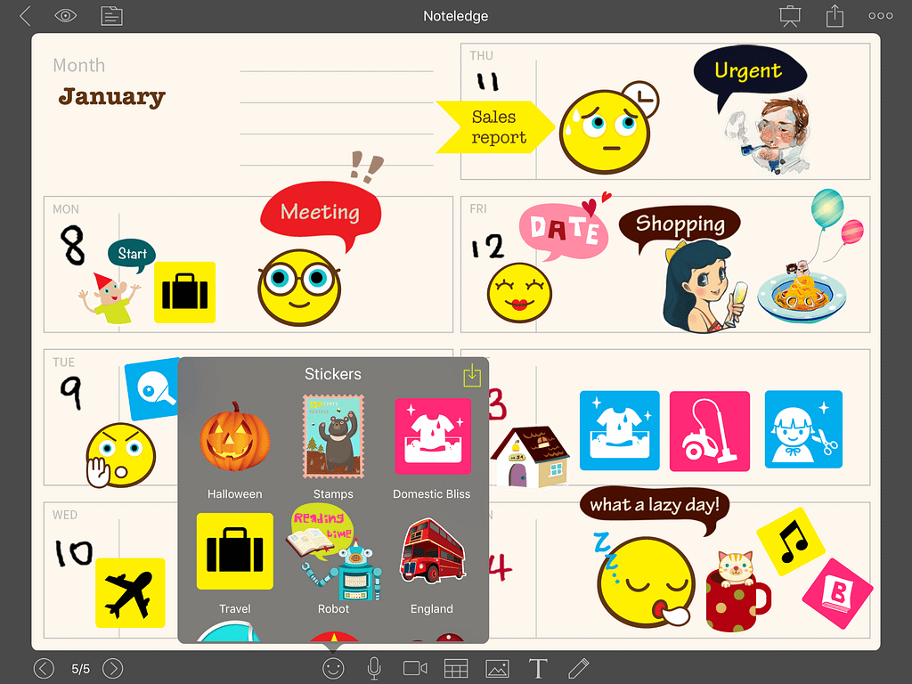 NoteLedge Sticker Planner