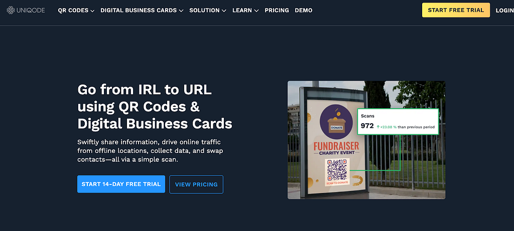 Uniqode, previously known as Beaconstac is a powerful QR Code generator solution.