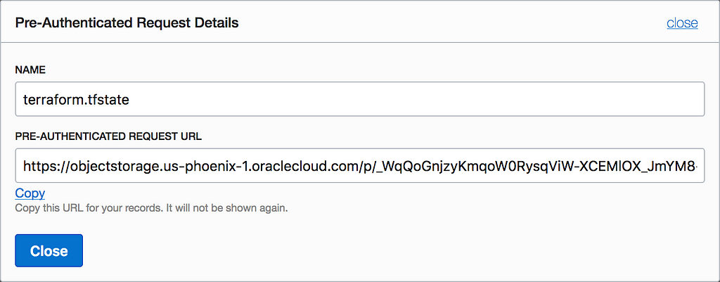 Storing Terraform remote state to Oracle Cloud Infrastructure Object Storage