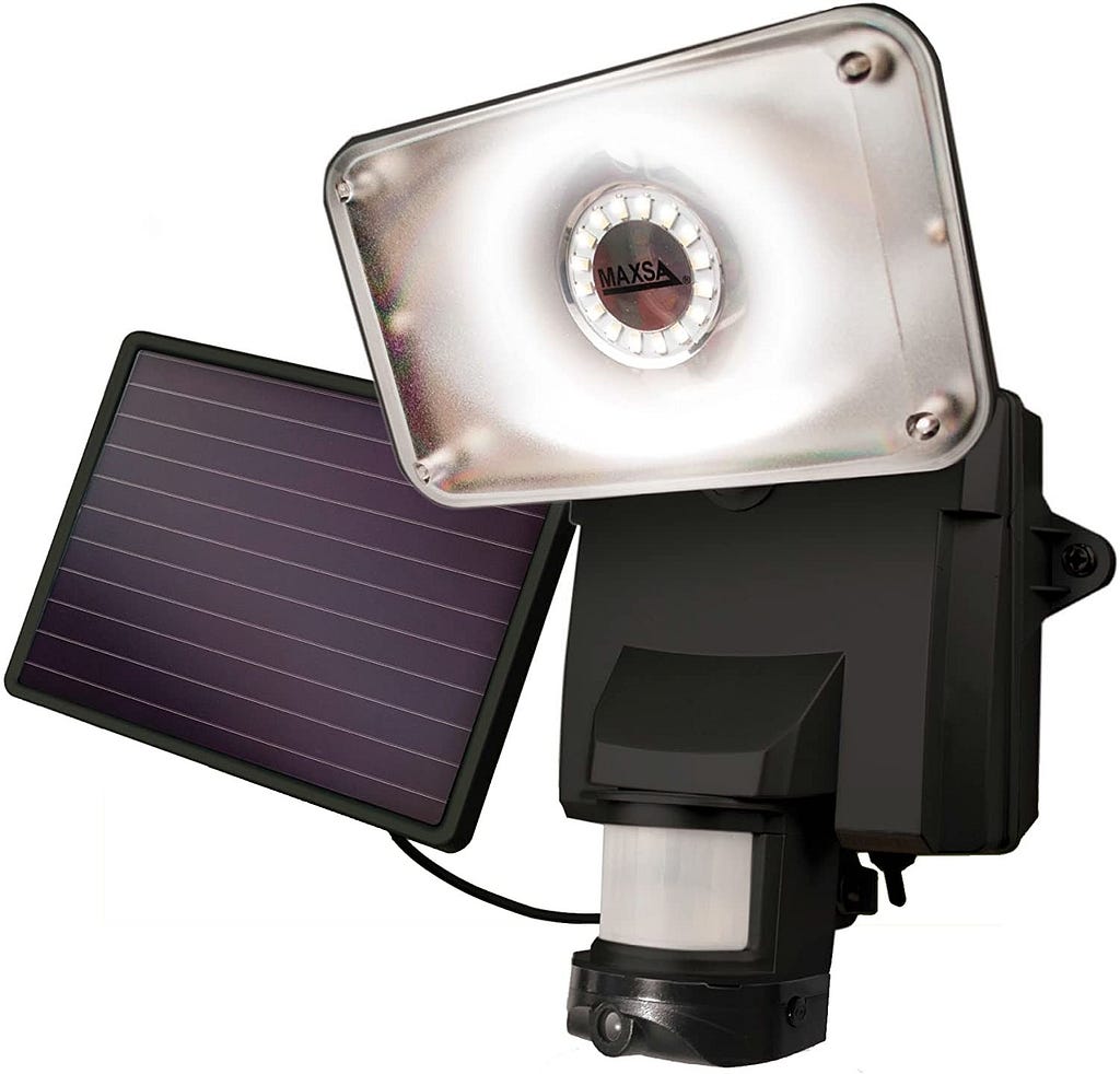 Maxsa Motion-Activated Solar Security Camera And Floodlight
