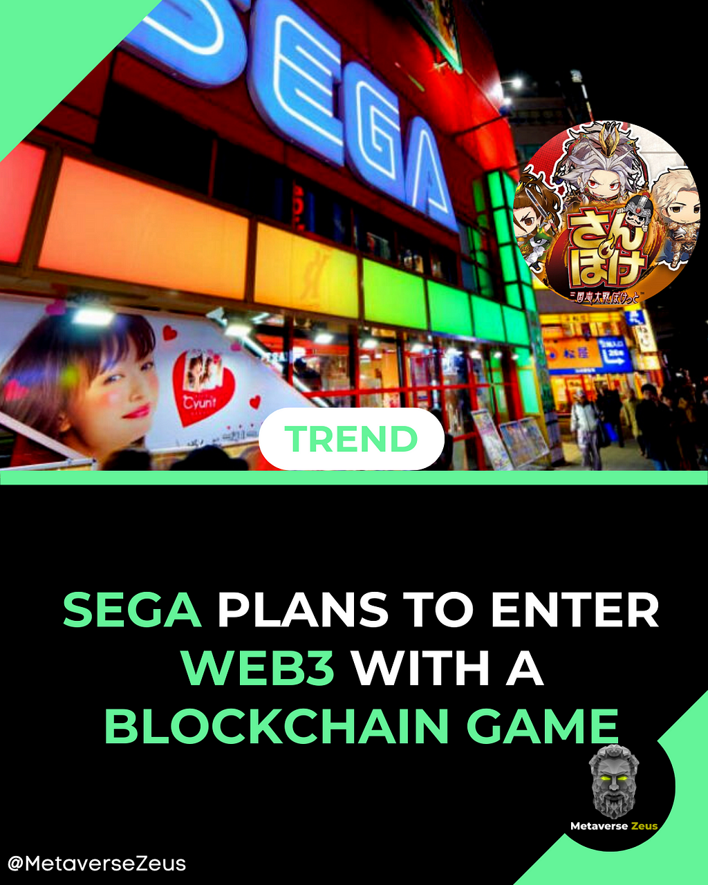 Sega plans to enter web3 with a Blockchain Game.