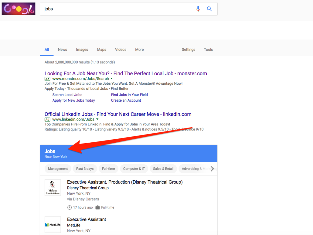 how to use google for jobs