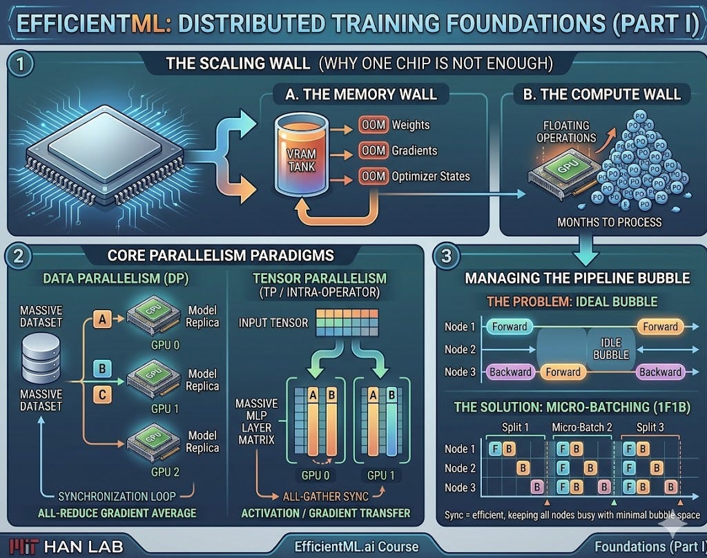 Distributed Training Foundations (Part I) | Tensor, Pipeline, Data Parallism