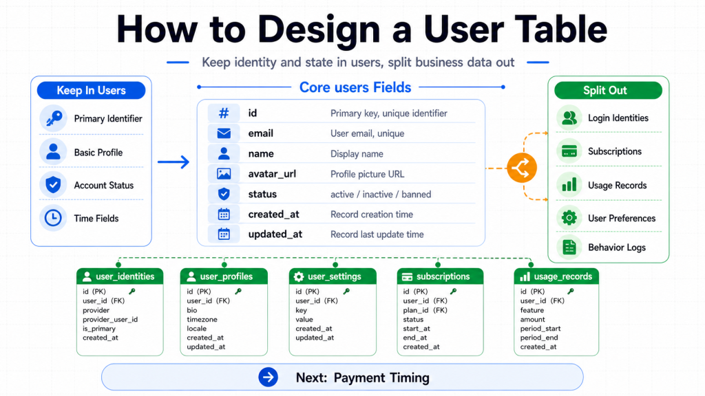 How to Design a User Table