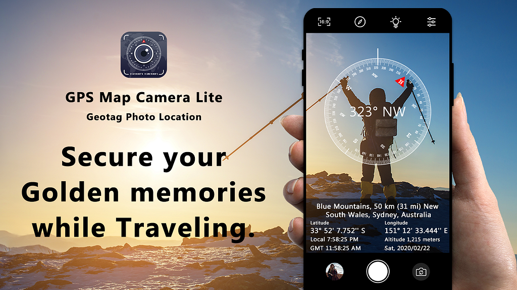 GPS Map Camera Lite: Geotag Photo Location Application Banner