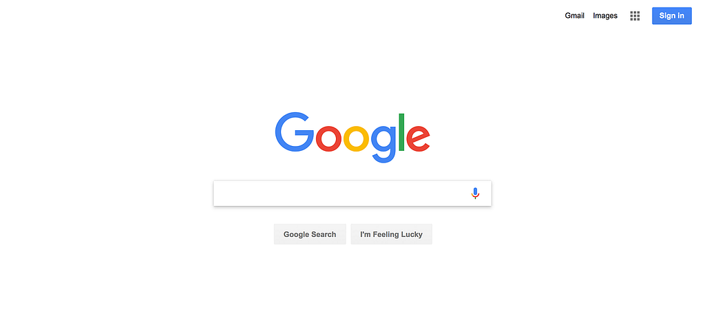 Google white space design