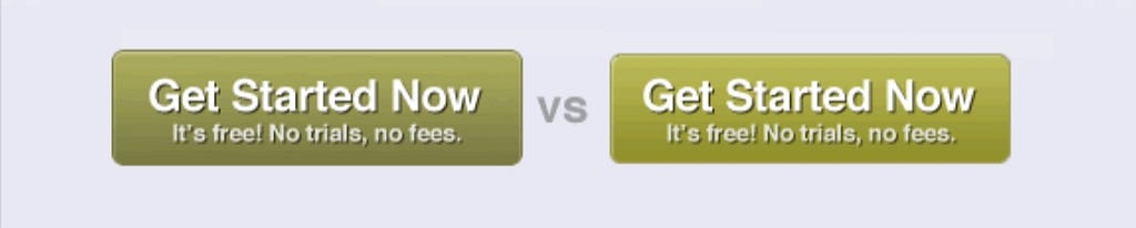 Two buttons, which cannot be distinguished by color