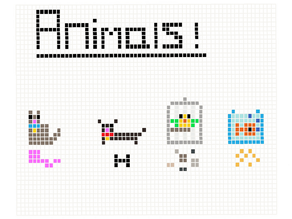 Pixel art made by Mixers using Scott's grid template