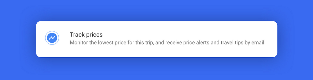 Track prices on Google Flights for email alerts.