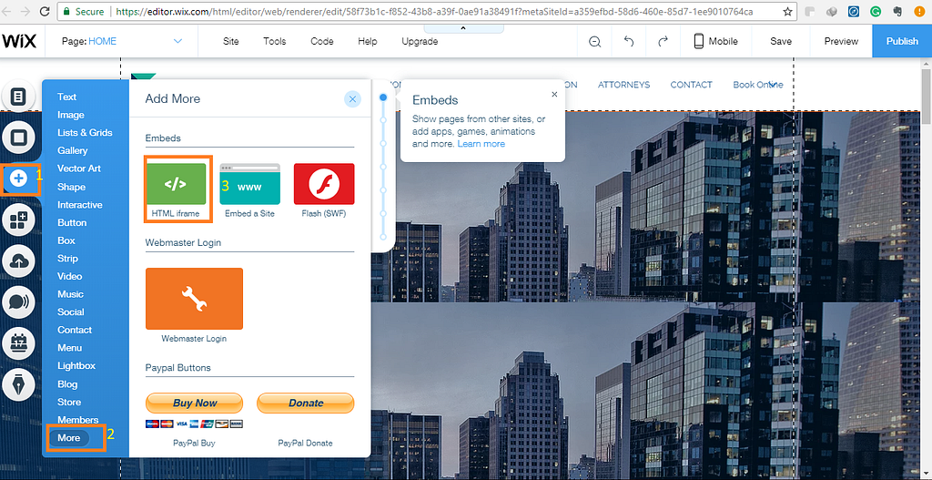 open HTML iframe