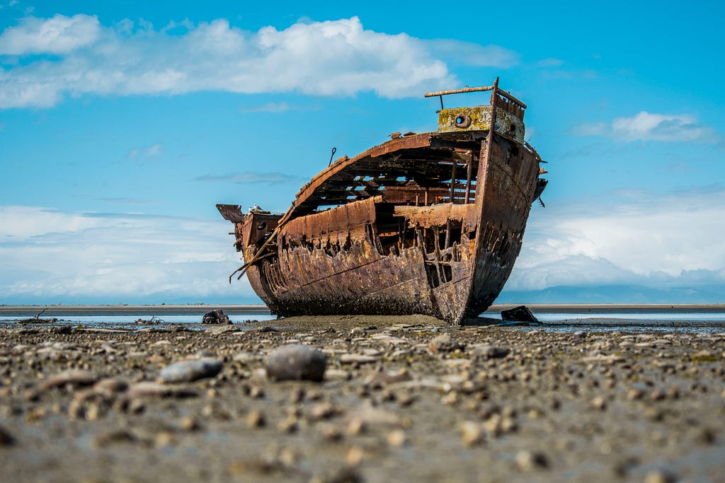 Shipwreck by the sea side, Freelance design