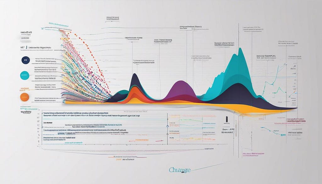 Illustration representing the concept of change points in Bayesian statistical analysis