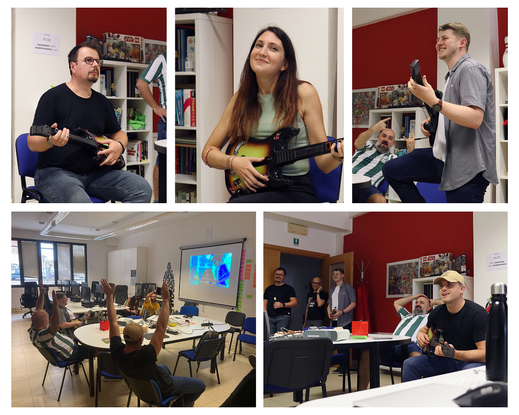 Salamina Sprint — Team Building — I ragazzi della community Open Source si sfidano a Guitar Hero