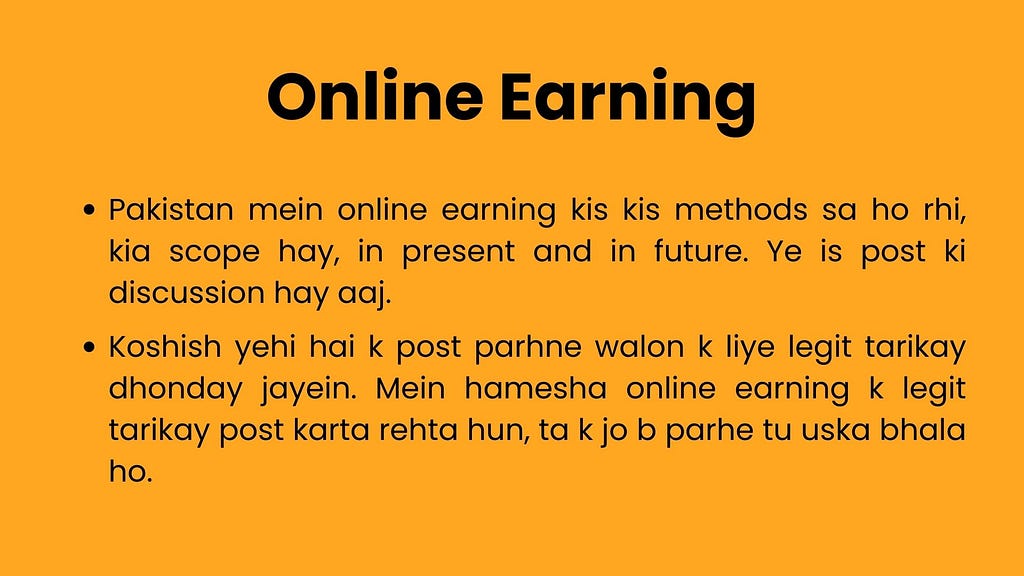 Online Earning