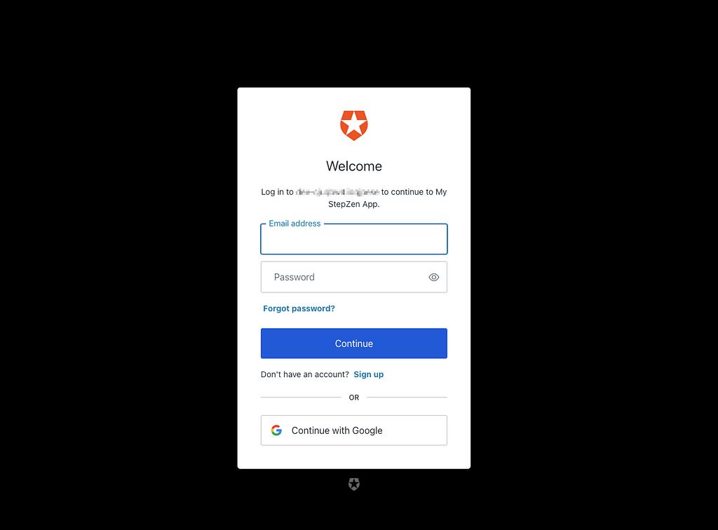 Auth0 Universal Login page