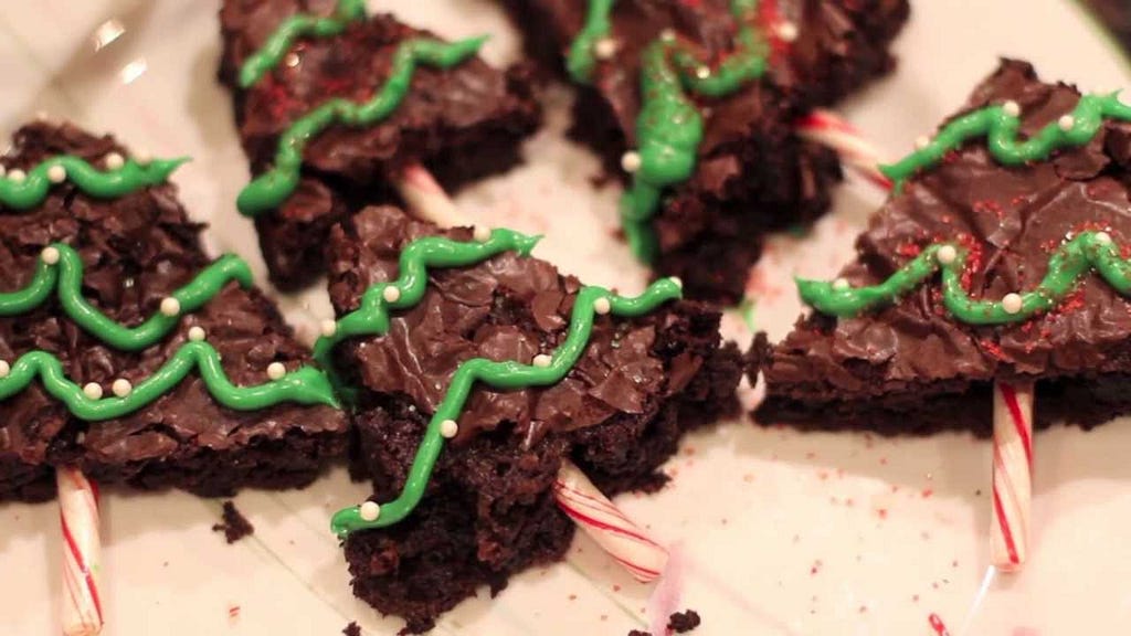 Peppermint bark Christmas trees