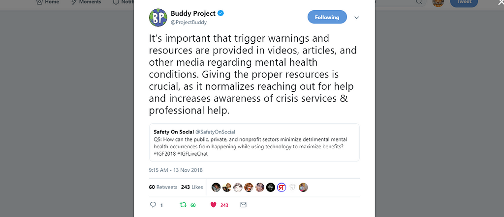 Internet Governance Forum Live Twitter Chat Recap: “Technology, Suicide, and the Mental Health of…