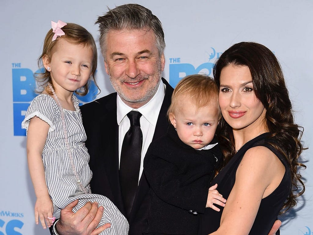 The Baldwin family at a red-carpet event.