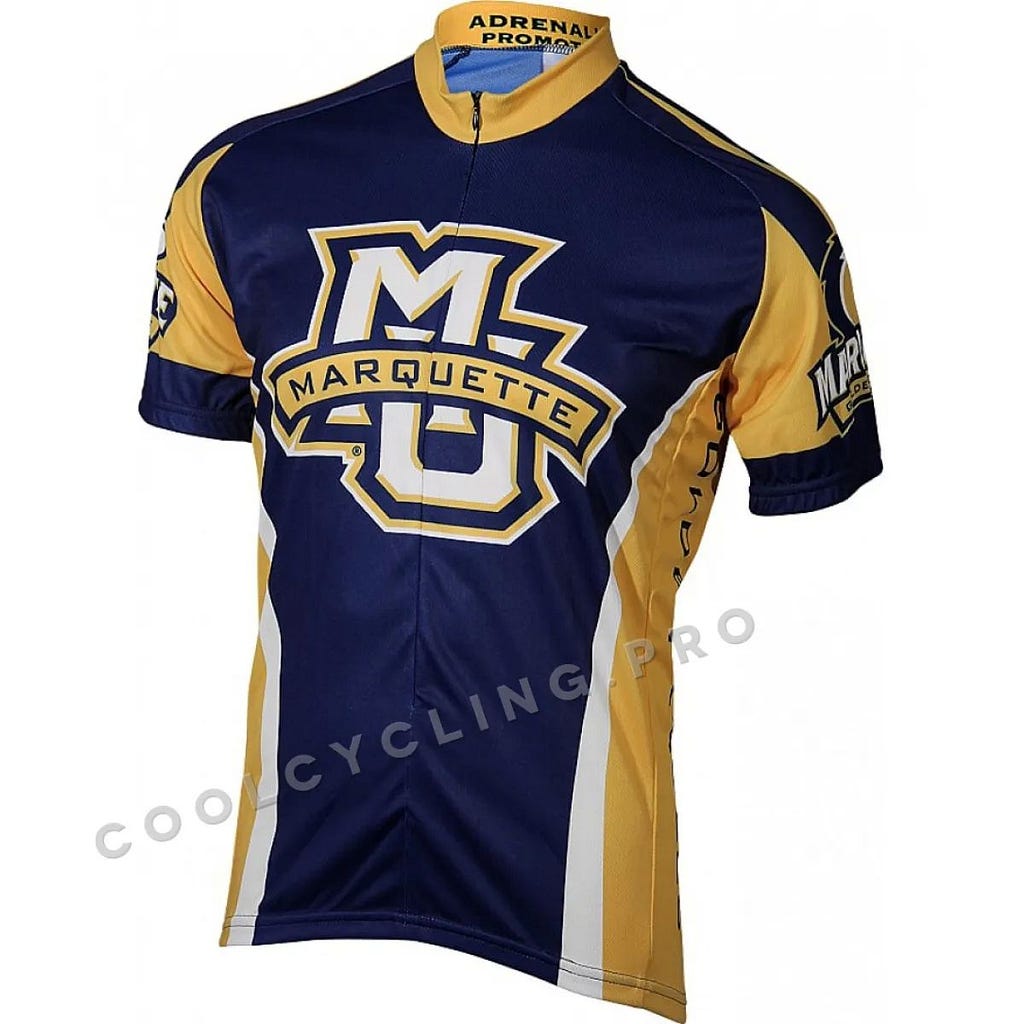 Marquette Men's Cycling Jersey - Official NCAA Apparel - Cool Cycling Jerseys Online