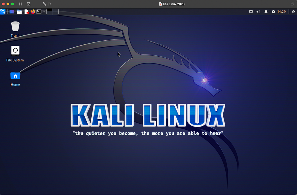 kali linux virtual machine