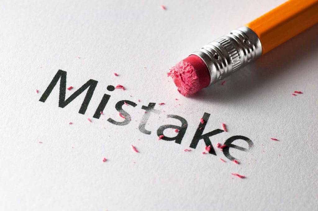 Mistakes can be erased