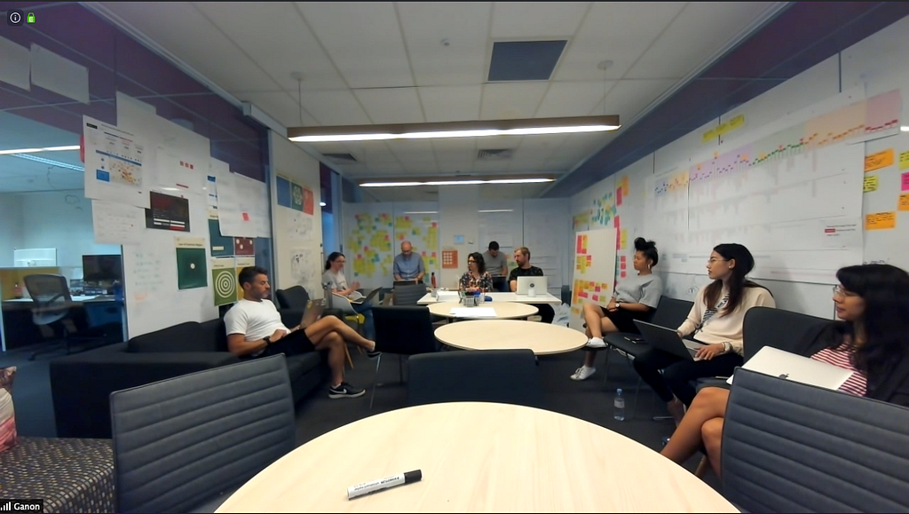 A design feedback session (pinup) at SEEK.