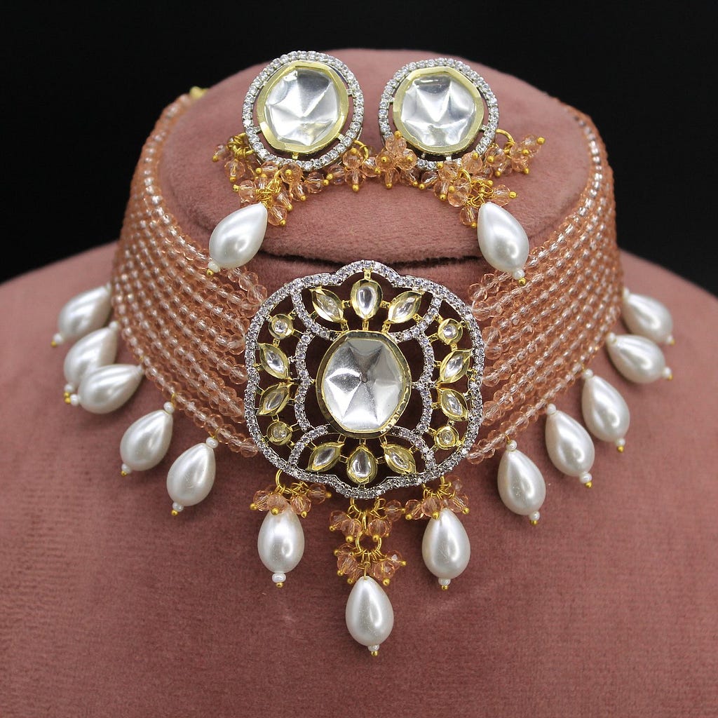 Polki with Diamond Necklace