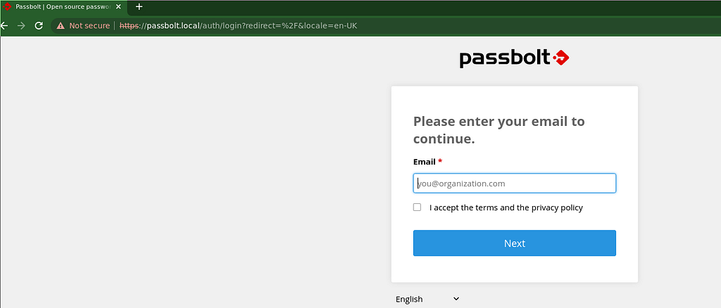 Passbolt in browser screenshot