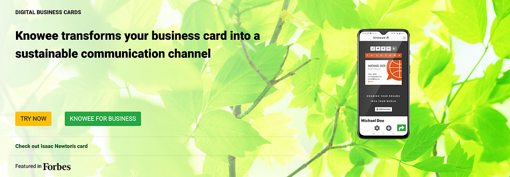 Knowee’s Digital Business Card Generator