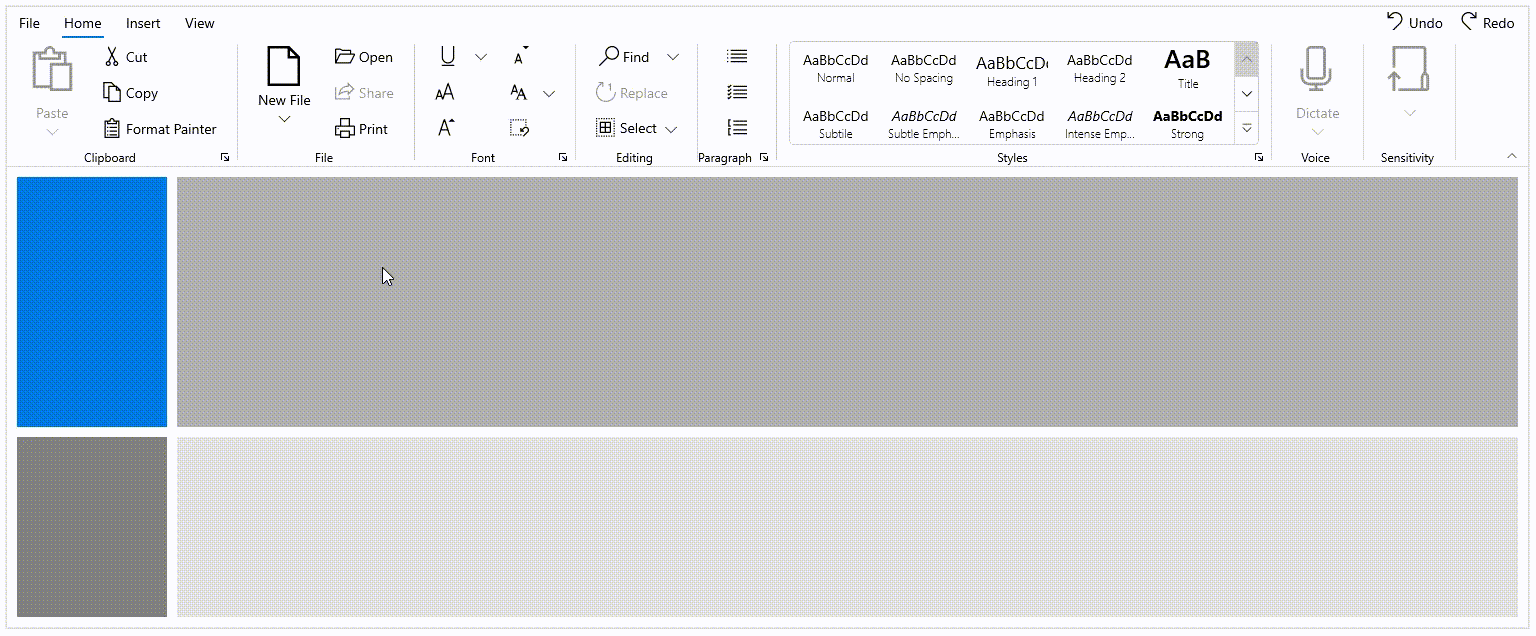 Ribbon Key Tip Feature in WinUI Ribbon Control