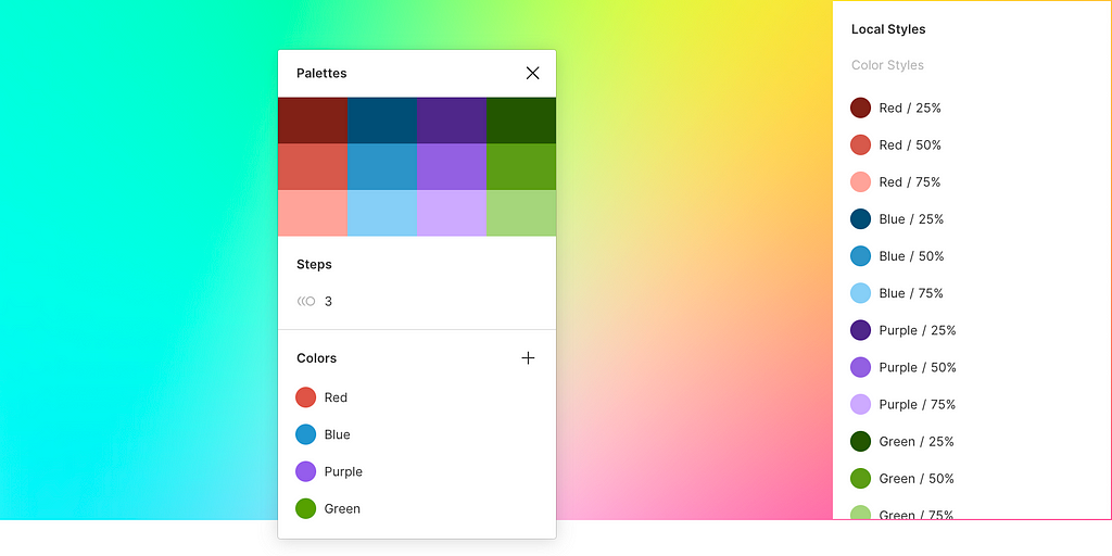 Official promotional image for Figma plugin Palettes